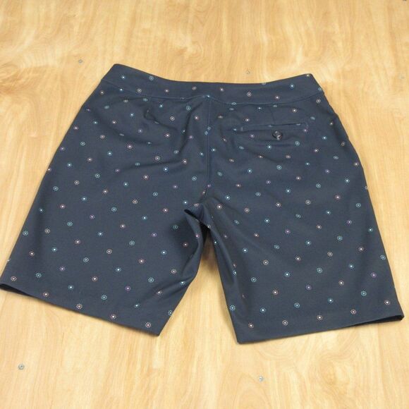 GREG NORMAN Play Dry Dot Cluster Bermuda Shorts Women's Size 6 Navy Blue - Picture 6 of 9